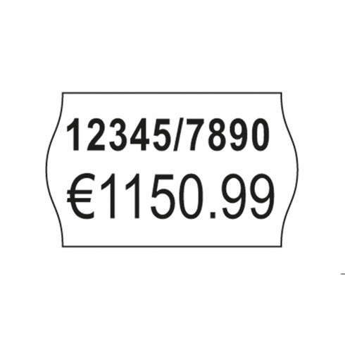 Preisauszeichner-Etiketten, 2-zeilig, 26 x 16 mm, 10 Rollen/12.000 Etiketten, weiß